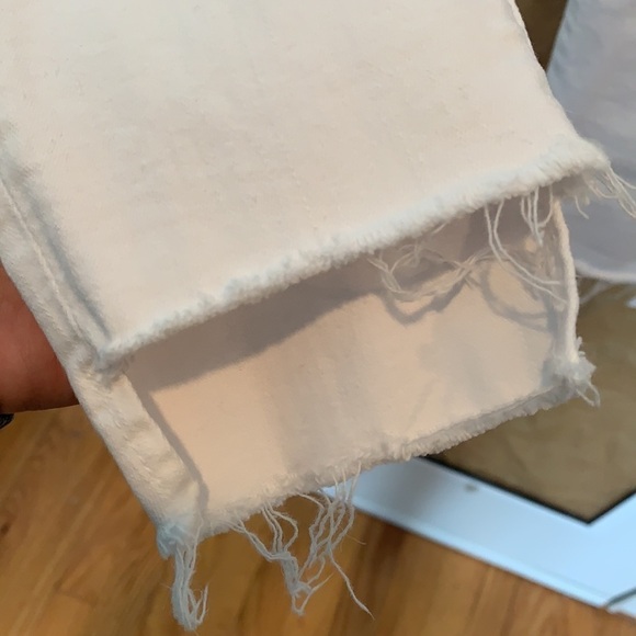 Frame Denim | White Le Skinny de Jeanne Raw Stagger Hem Jeans Classic Skinny 28 - Picture 9 of 16